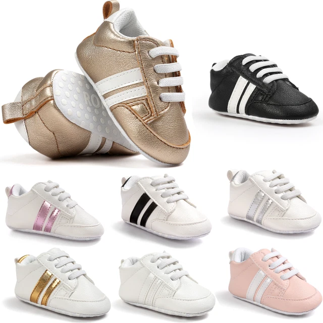 Scarpe Pram neonato neonato bambino bambina neonato neonato prime scarpe da ginnastica 0-18 M