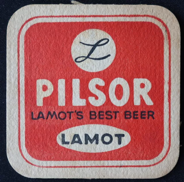 Ancien sous-bock bière PILSOR LAMOT BEER coaster 3