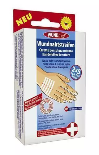 1/2/3/4/5 WUNDmed®  Pflaster Wundnahtstreifen 2x5 Stück 102x6,4mm