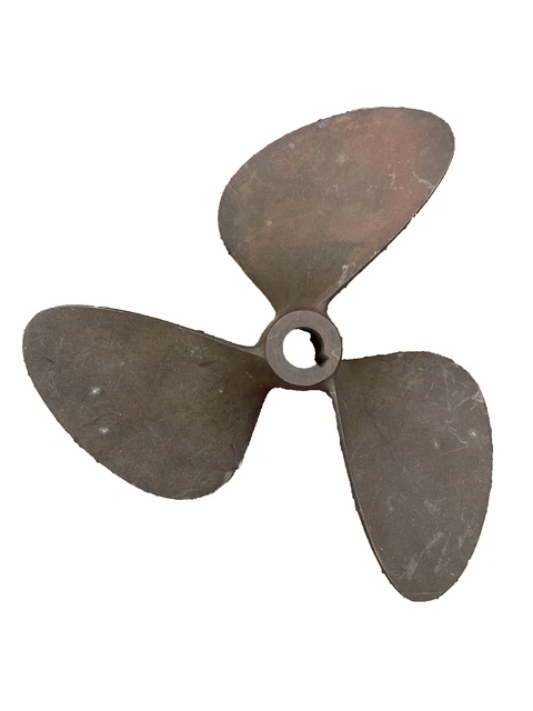 Antique 10" Vintage 3 Blade Brass Marine Boat Propeller Prop