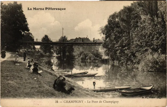 CPA La Marne Pittoresque - CHAMPIGNY - Le Pont de CHAMPIGNY (659662)