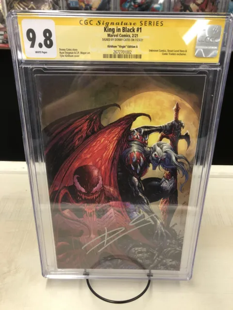 King in Black #1 CGC 9.8, Virgin Variant Signed By Donny Cates
