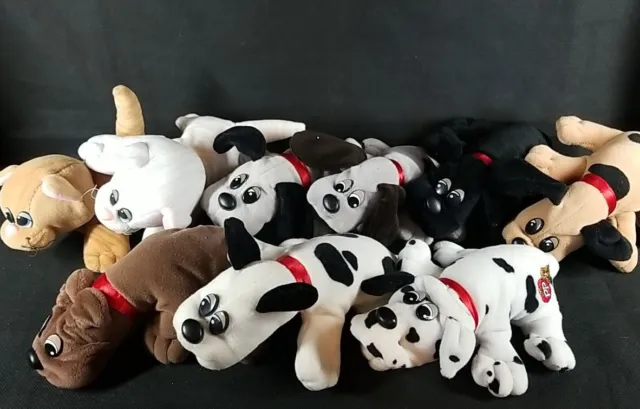 Vintage Tonka Plush Pound Puppies Purries Dogs Cats Lot 9 Small Mixed 80's