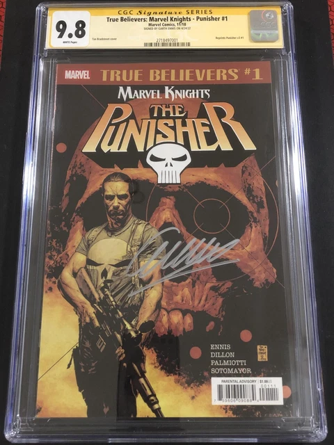 True Believers:Marvel Knights-Punisher #1 2018 signed by Garth Ennis CGC 9.8 SS