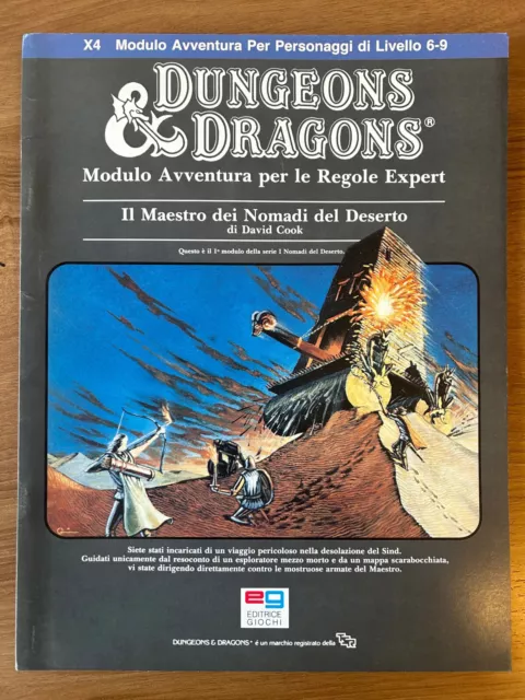 Dungeons & Dragons X4 Il maestro dei nomadi del deserto EG 1983 quasi perfetto