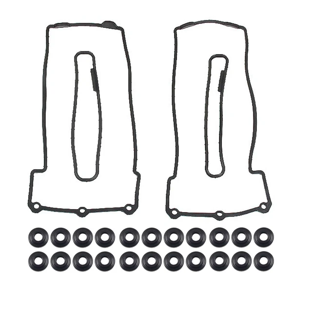 🔥Reinz Set of Left & Right Valve Cover Gaskets with 22 Grommets for E34 E38🔥