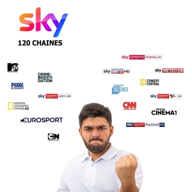 Renouvellement Abonnement Tv Sky Italia Formule Intégrale 12 mois, 120 Chaines 2