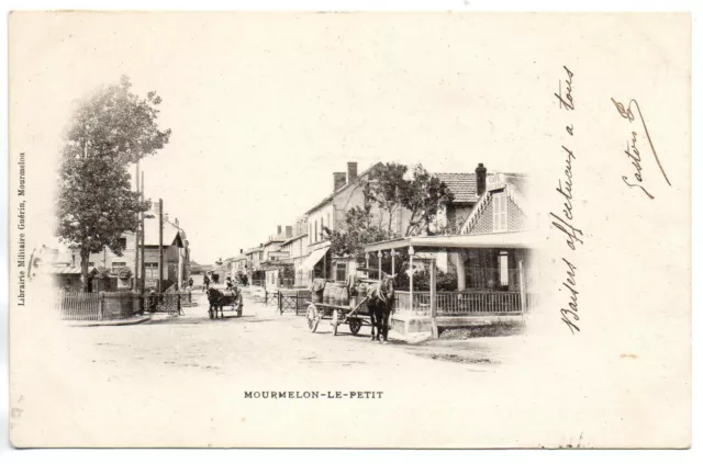 MOURMELON LE PETIT - Marne - CPA 51 - attelages - carte nuage 1900