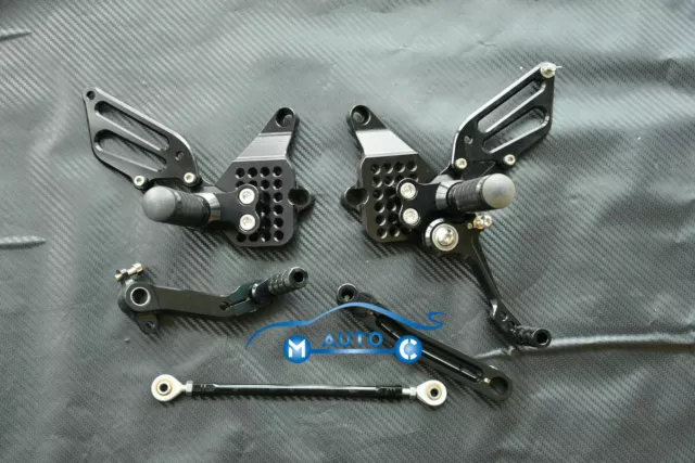 CNC Commandes reculées Rearset Racing pour Ducati 749 999 916 996 998 S all Noir