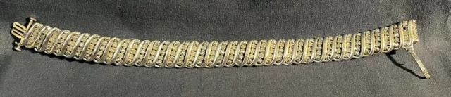 VTG Kay Jewelers JWBR Sterling Silver Diamond Wide Tennis Bracelet NEEDS REPAIR