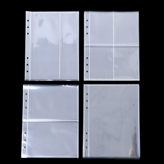 10pcs Standard Clear Plastic Photo Album Transparent A5 Binder Refill Sl top uk1