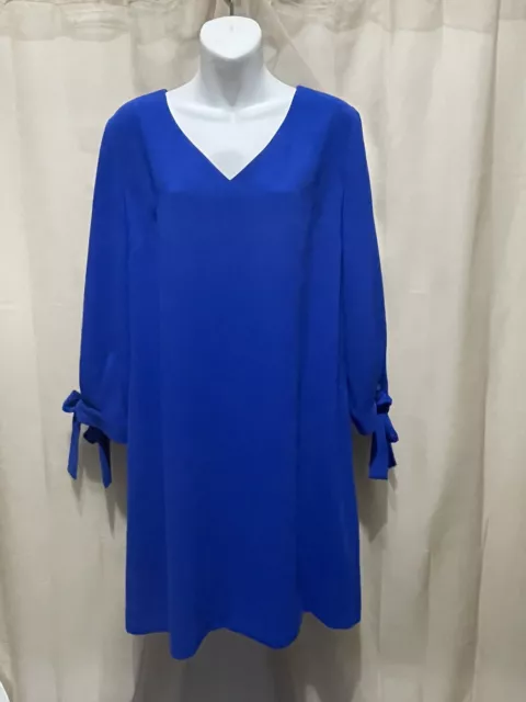 CeCe Tie-Sleeve Shift Dress Blue Size 10