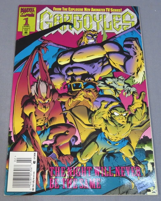 GARGOYLES #1 (Newsstand, 1st app) VF- Shape Marvel Comics 1995 Disney Cartoon
