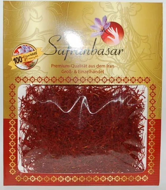Safran-Fäden 3 Gramm Pushal Qualität Saffron Zafferano azafran von Safranbasar