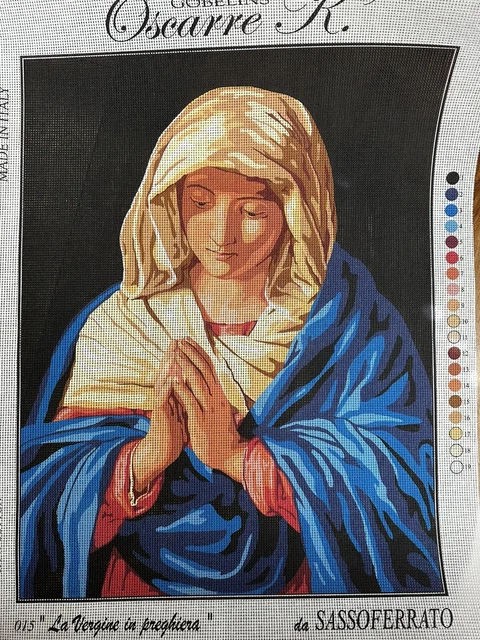 Lienzo de aguja 20x24 pulgadas la virgen en oración solo lienzo