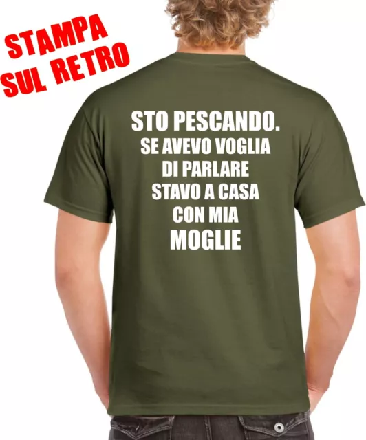 T-Shirt Sto Pescando - Pesca - Pescatore - Maglietta Simpatica - Idea Regalo