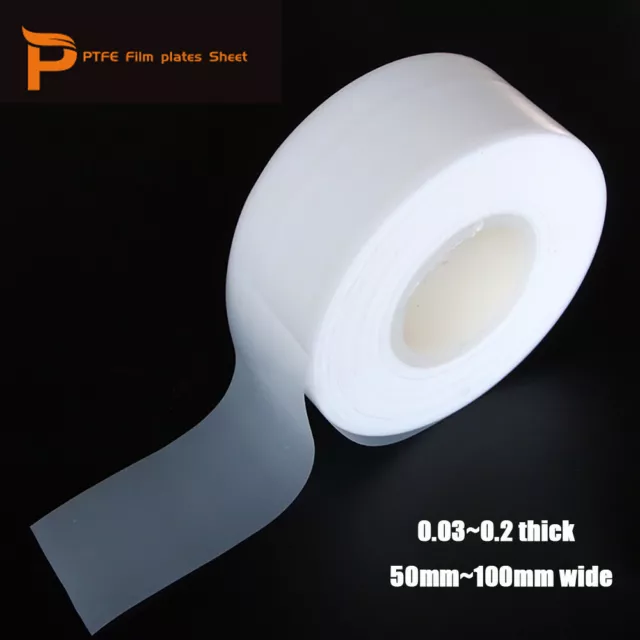 Pellicola PTFE politetrafluoroetilene piastre sottili rulli 0,03 ~ 0,2 mm spessore ultrasottile