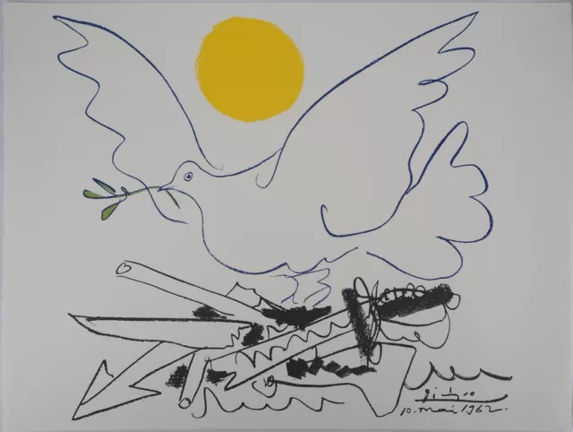 Pablo Picasso: Paloma de Futuro, Litografía Firmada