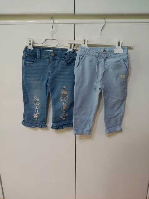 Set Abbigliamento Bambina 2 Pezzi Pantaloni Jeans Neonata 9/12
