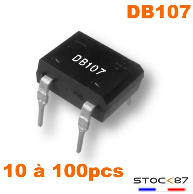 1511# Pont de diodes DB107 1A 1000V -- Prix dégressif en fonction de la quantité