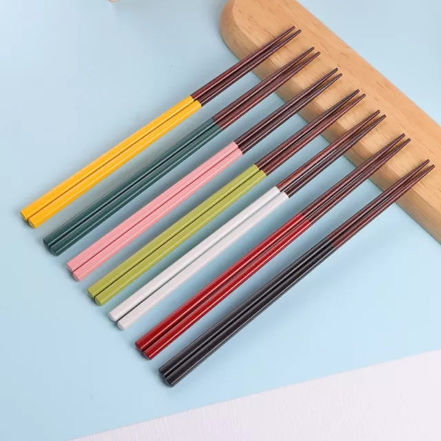 5Pair Macaron Color Japanese Style Wood Chopsticks Sushi Sticks  School