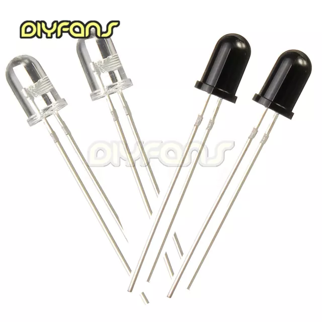 20/50/100 pièces 3/5 mm 850 nm 940 nm émetteur infrarouge universel DEL diode récepteur 3