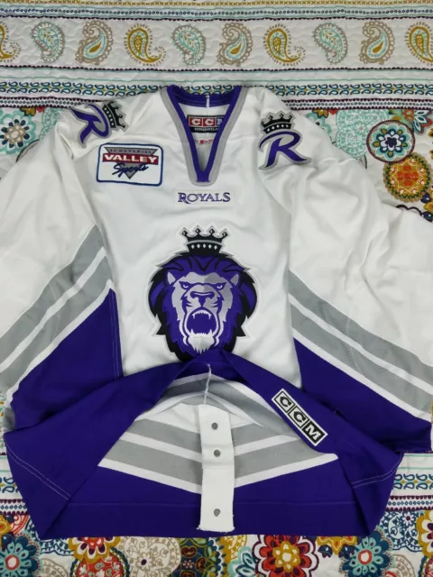 VINTAGE Augusta Lynx ECHL Hockey Jersey Authentic Reebok SZ L Defunct Team