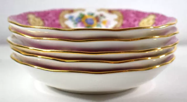 5 ROYAL ALBERT LADY CARLYLE Round SAUCERS 5 1/3" In UNUSED CONDITION!!