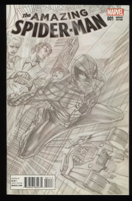 Amazing Spider-Man (2015) #1 NM- 9.2 Alex Ross Sketch Variant Marvel