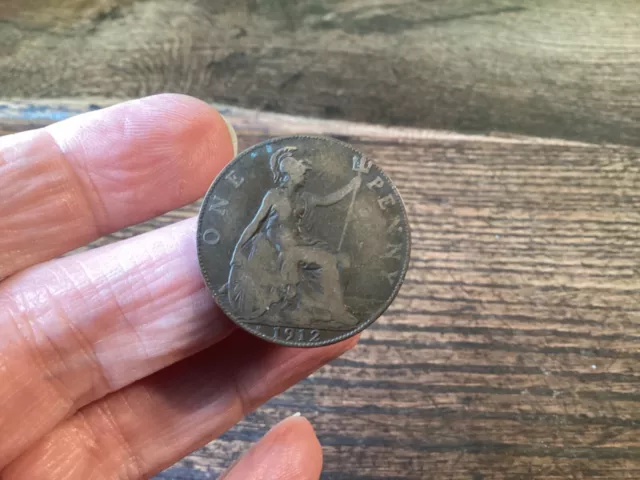 1912 Heaton Mint One Penny-rare coin