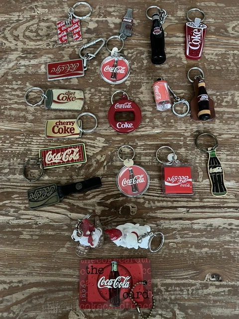 Vintage COCA COLA Coke Advertising Keychain Lot (19) Opener Key Chain