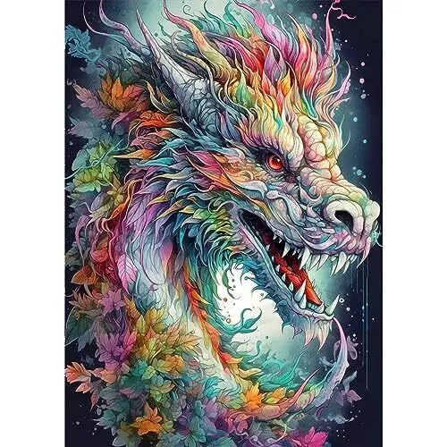 NAIMOER Diamond Painting Erwachsene Drache, 5D Drache Diamant Painting Bilder