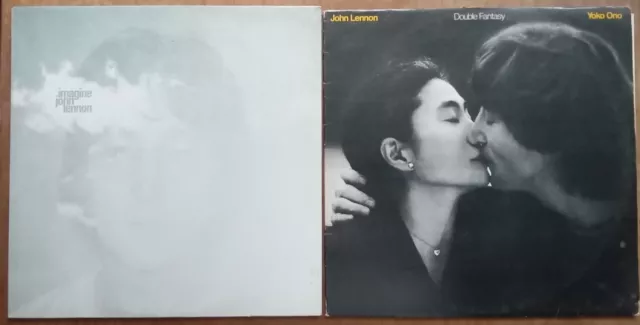 2 John Lennon LPs - Imagine & Double Fantasy