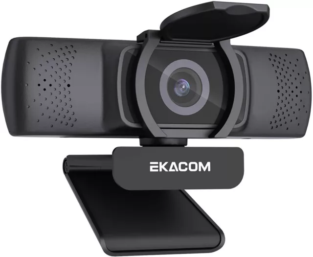 EKACOM Webcam Microfono, 1080P FullHD Streamcam autofocus a 30 fps, Webcam USB