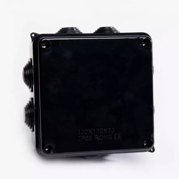 Weatherproof Junction Box Case IP65 Waterproof Black for Outdoor Electric CCTV 3