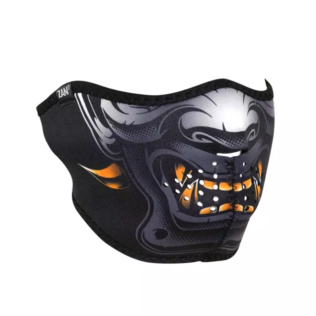 Zan Headgear Horned Demon Half Face Mask Motorcycle Snowboarding Ski Neoprene