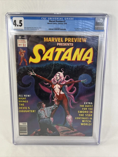 Marvel Preview Satana #1 CGC Graded 4.5 1976 vintage comic first Rocket Raccoon