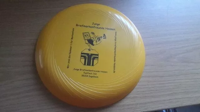 Frisbeescheibe "Junge Briefmarkenfreunde Hessen", Ø 21 cm, Made in Germany