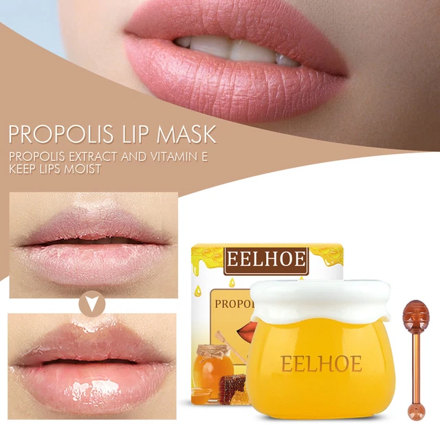 Bálsamo labial de abeja propóleo máscara labial hidratante nutritiva cuidado de labios antiarrugas