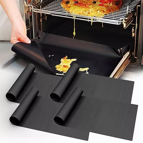 4 Pack 16x24 Inch Oven Liners for Bottom of Oven Electric Oven Microwave Grill