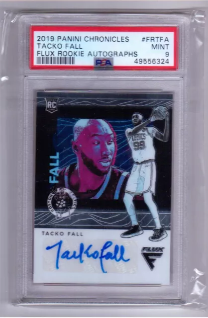 Tacko Fall RC 2019-20 Panini Chronicles Flux Rookie Autographs #/99 PSA 9