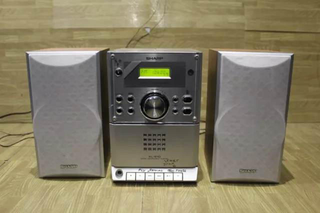 Sharp Micro System XL-S10H CD, Tape & Radio Retro Shelf Stereo System + Remote