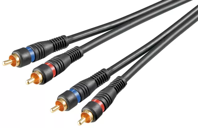 3x Audio-Video-Kabel 0,2 m ; AVK 132-0020 Q 0.2m