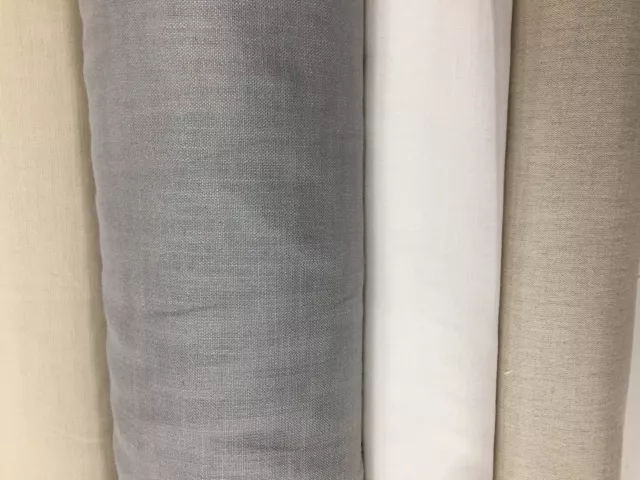 100% LINEN FABRIC DESIGNER Curtain heavy Plain Soft Upholstery Cushion Material
