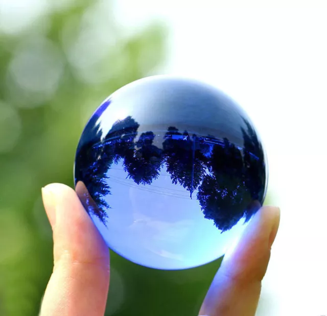 Beautiful Genuine Natural K9 Blue Magic Quartz Crystal Sphere Ball 40mm+Stand