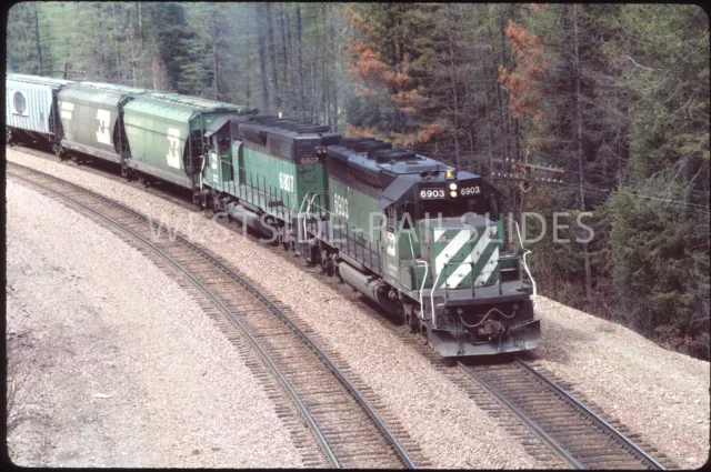 Original Slide - Burlington Northern SD40-2 #6903 Overhead View May 1988 BN