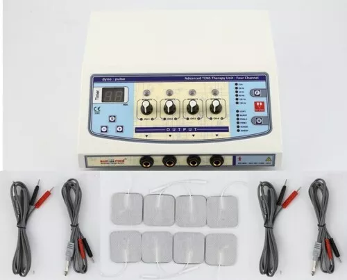 Physiotherapy use 4 Channel Electrotherapy Dynoplus LED Display Digital Unit &^%