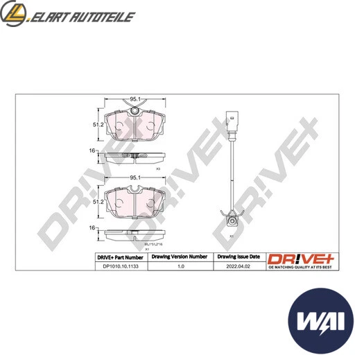 BRAKE LINING SET DISC BRAKE FOR VW TRANSPORTER/IV/Bus/CARAVELLE/T4/Mk ...