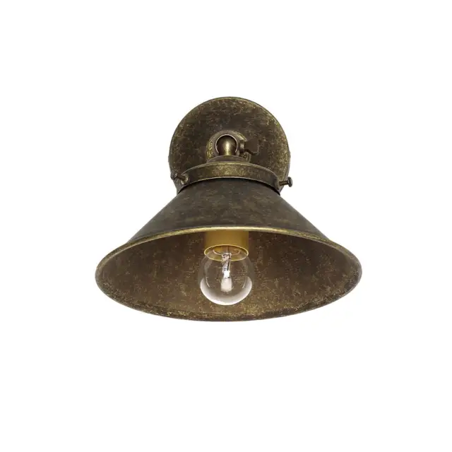 Exklusive Wandleuchte aus Messing Industrie Vintage Design in Bronze Antik Lampe
