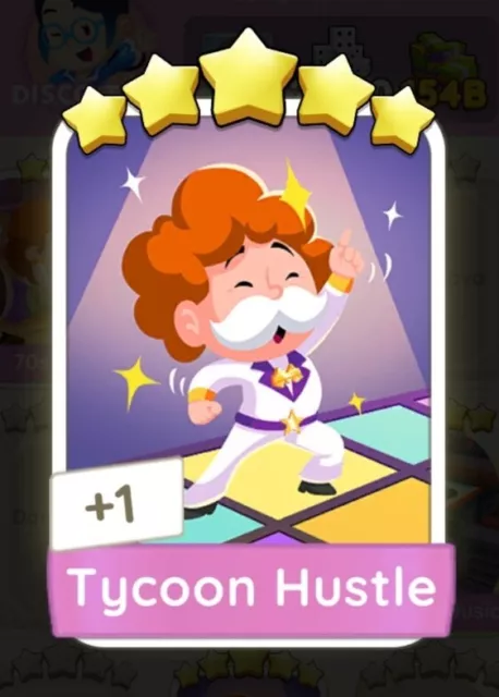 Monopoly Go! 5* Sticker TYCOON HUSTLE Set 18 (Disco Time). Fast Delivery.